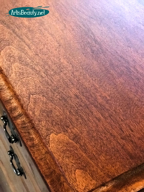 general finishes dark mahogany gel stain for westminster milk paint dresser makeover