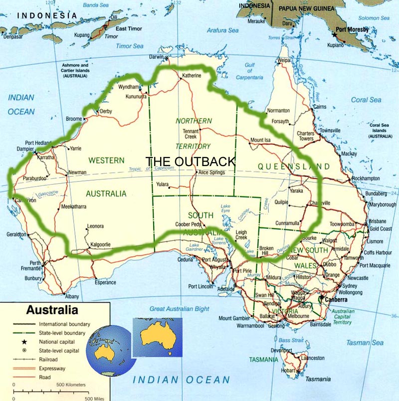 Map Australia Outback