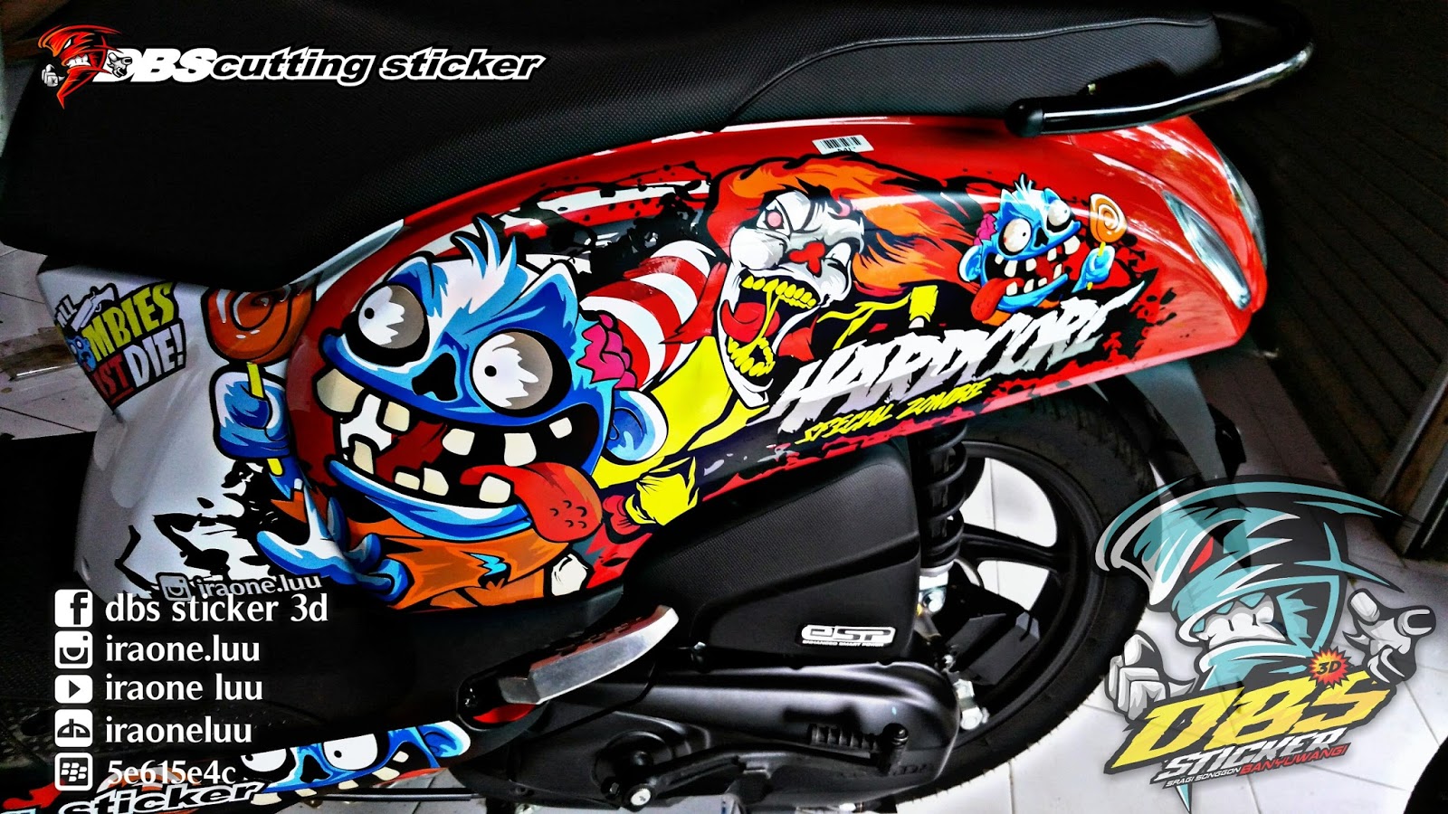 Cutting Sticker 3d Scoopy Fi Zombie Vector