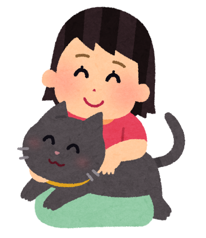 猫と女の子のイラスト ペット かわいいフリー素材集 いらすとや