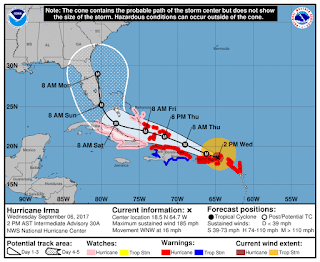 Hurricane Irma cone