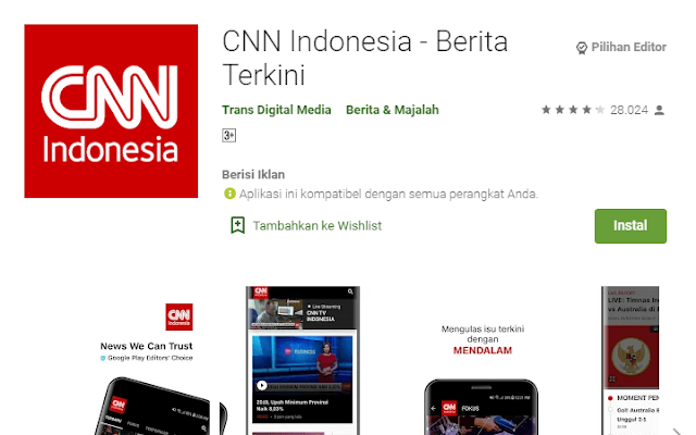 Aplikasi Berita CNN Indonesia