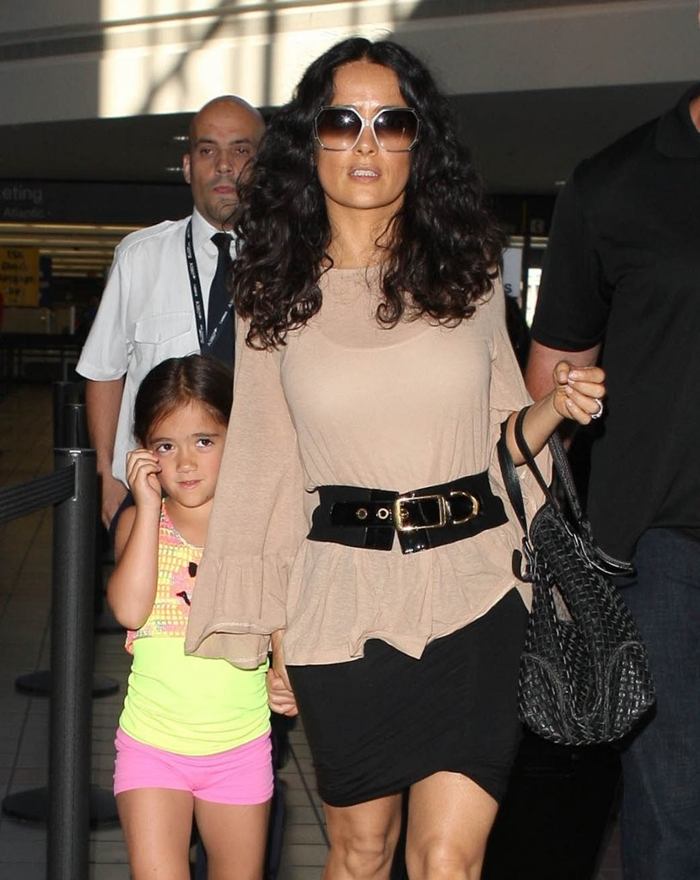 Salma Hayek at LAX Airport LA-8