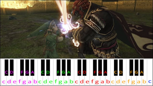 Ganondorf Battle - Second Phase (The Legend of Zelda: Twilight Princess) Piano / Keyboard Easy Letter Notes for Beginners