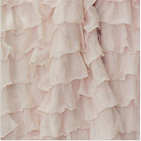 Blush Pink Ruffle Shower Curtain
