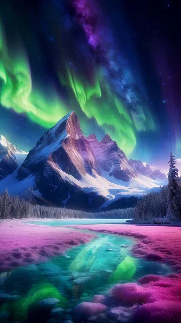 Northern Lights Aurora Borealis Sky Wallpaper for iPhone