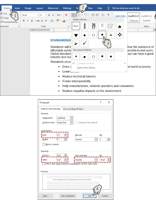 Task 13 – Inserting a Bulleted List2