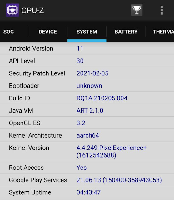 cek cpu prosesor hp android