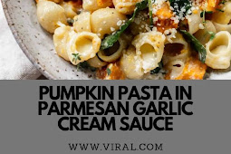 PUMPKIN PASTA IN PARMESAN GARLIC CREAM SAUCE