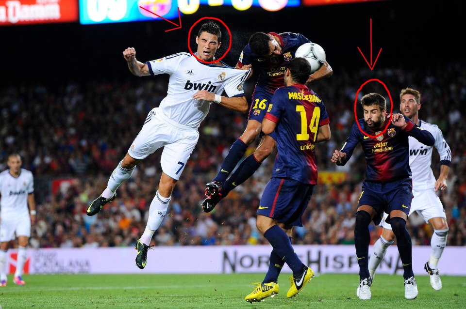 Soccer Memes: Pique And Ronaldo Face