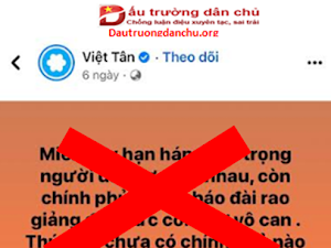 Việt Tân cố tình hạ thấp uy tín của Chính phủ Việt Nam