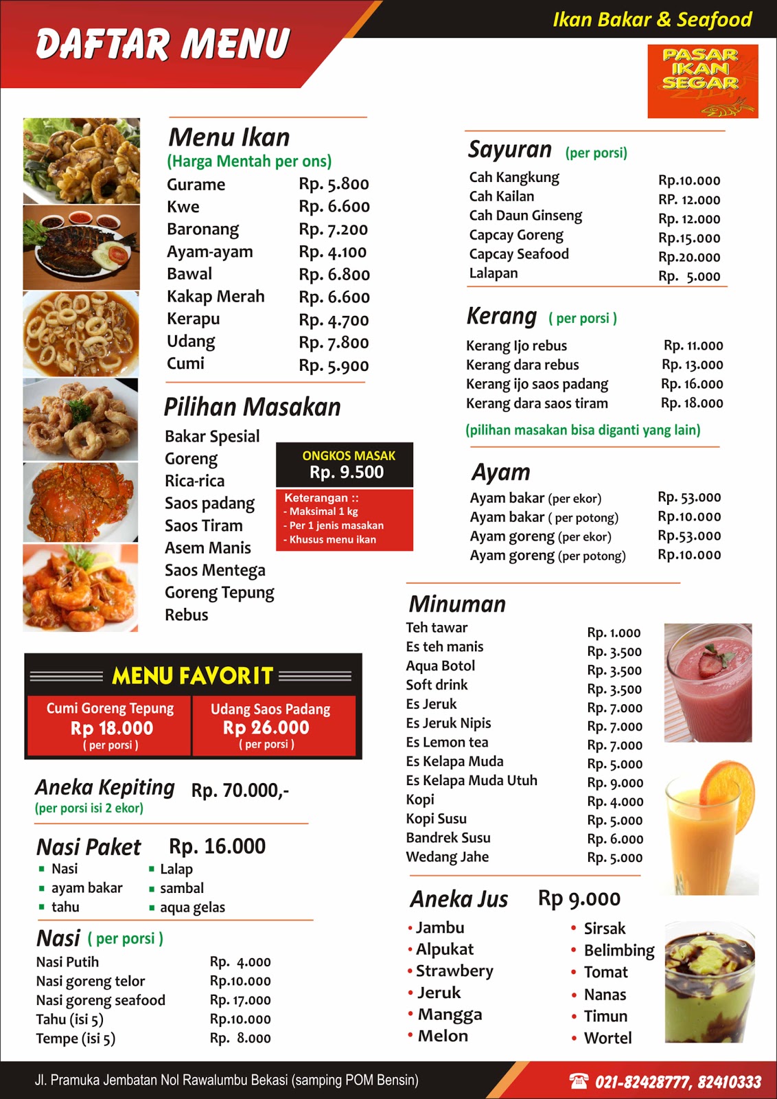 Contoh Daftar Menu Ala Carte Masakan Indonesia - The Best Cart