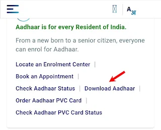 Aadhar card download