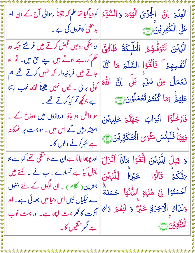 Quran,Surah Nahl with Urdu Translation,Quran with Urdu Translation,