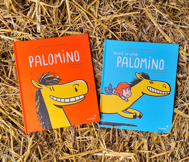 Das Kinderbuch "Palomino": Von dem Wunsch nach einem eigenen Pony, Reitunterricht und Fellfarben. Die Reihe "Palomino" aus dem Verlag mixtvision zeigt im witzigen Comic-Stil, wie es ist, wenn ein Pony ein kleines Mädchen haben möchte.