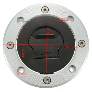 Perfect replacement fuel tank cap cover with 4 holes style without bolts for SUZUKI Comes with 2 keys hown-store