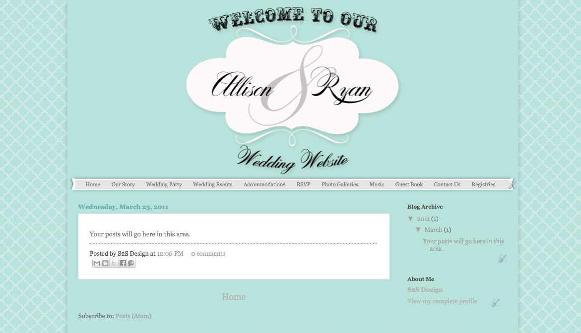 Free Wedding Blog Template