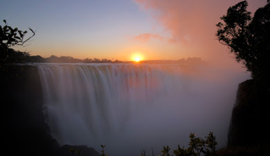 Sunset, wallpaper, Victoria falls