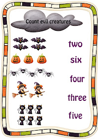Halloween worksheet for English learning
