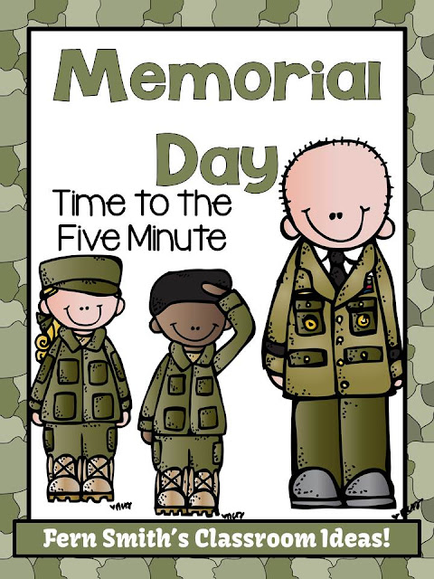 Fern Smith's Classroom Ideas Memorial Day Themed Time to the Five Minute Go Fish, Old Maid, Concentration FREEBIE.