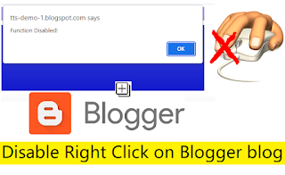 Disable Right Click on Blogger