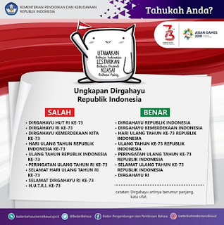 Ungkapan Dirgahayu Republik Indonesia Yang Benar