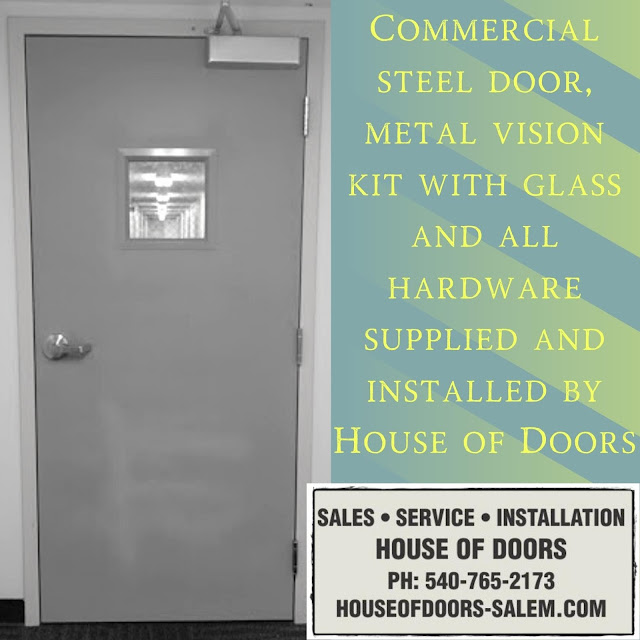 Commercial steel door