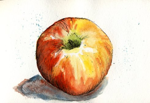 watercolour sketch painting