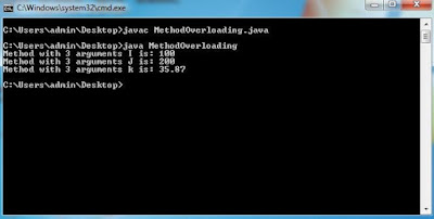 MethodOverloading-3 arguments-output-Javaform