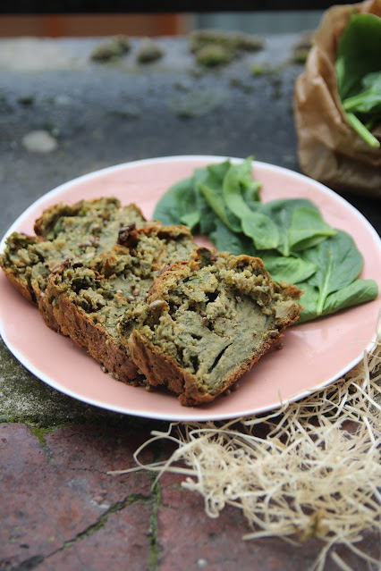 Cake épinards-pesto ail des ours vegan