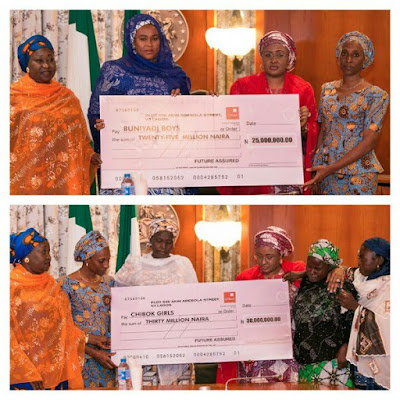 Aisha Buhari donates N55m to Chibok and Buni Yadi parents