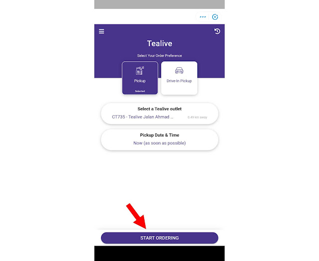 Cara Order Tealive Menggunakan Aplikasi Touch N' Go eWallet