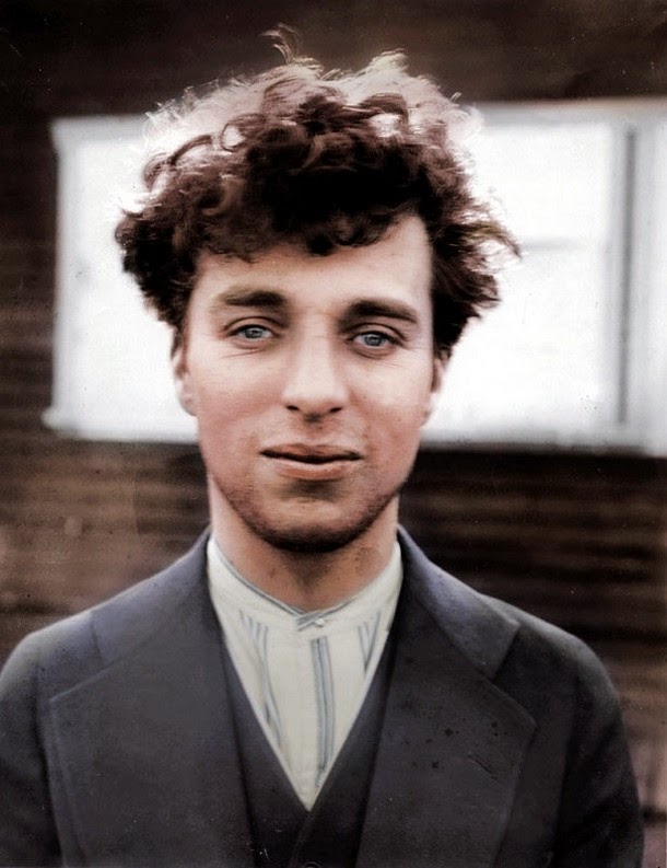 28 Realistically Colorized Historical Photos Make the Past Seem Incredibly Alive - Charlie Chaplin, 1916