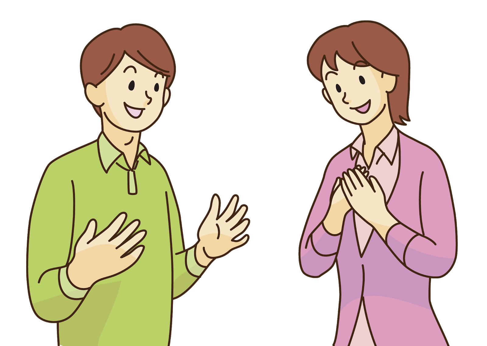 日々のイラスト 談笑する男女のイラスト 日々のイラスト 談笑する男女のイラスト
