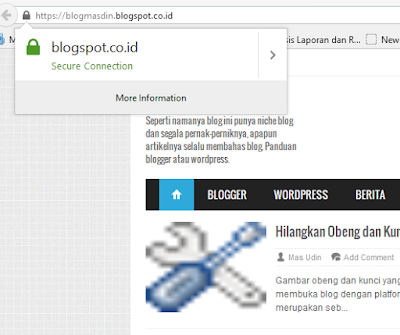 Fitur Baru Blogger Kini Ada HTTPS