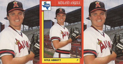 Kyle Abbott 1990 Midland Angels card