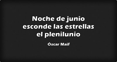 Haiku hispano, Ñaiku, poema japonés, poesía nipona, rima consonante, verso, estrellas, firmamento. plenilunio, noche de junio