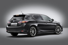 2012 Lexus CT 200h Premium F Sport rear 3/4 view.