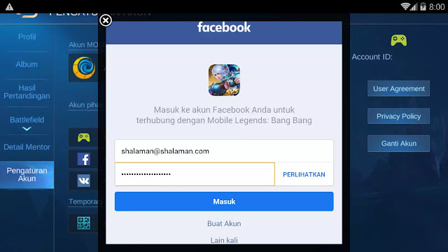 mengaitkan akun ml ke fb lain