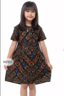 baju batik anak perempuan lucu