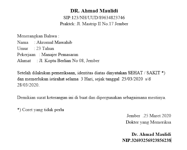 8+ Contoh Surat Izin Sakit Sekolah, Kuliah, & Kerja yang Baik dan Benar