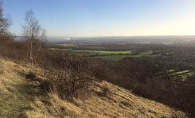 View over the Weald towards the Medway.  Downland Country Walk, Trosley Country Park, 29 December 2013.