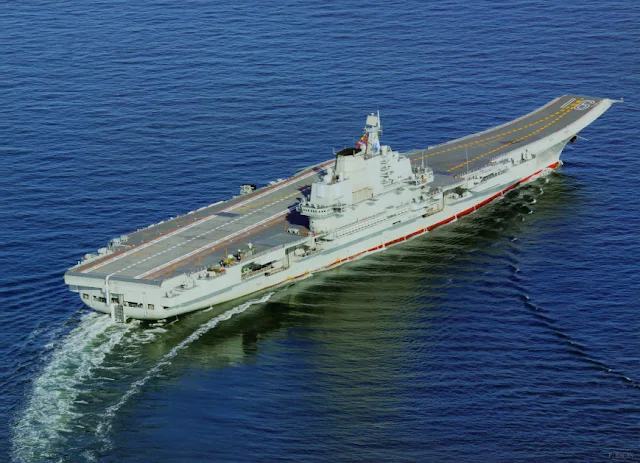 The Liaoning in sea trial