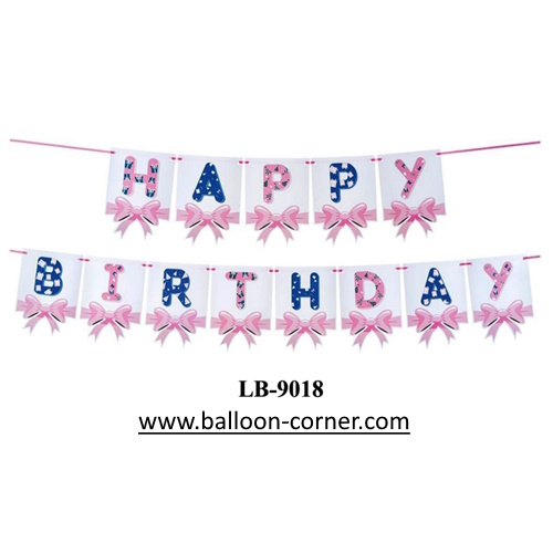 Bunting Flag Segilima HAPPY BIRTHDAY Motif PITA (LB-9018)