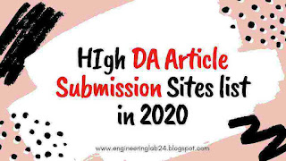HIgh DA Article Submission Sites list in 2020