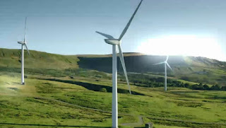 Wind turbines in Lancashire