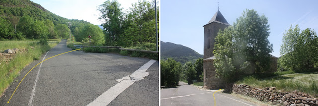 Ruta del Romànic de la Vall de Boí; carretera de Cóll i Església de Santa Maria de l'Assumpció de Cóll