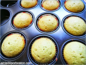 Cupcakes de Té Matcha y Pepitas de Chocolate