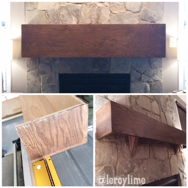 Wooden DIY Mantle Project - LeroyLime