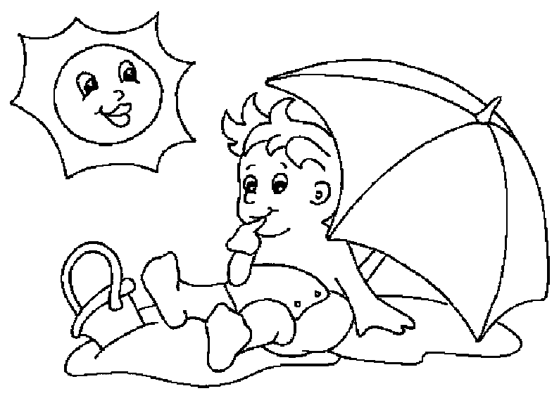 Summer Holiday Coloring Pages  Cartoon Coloring Pages